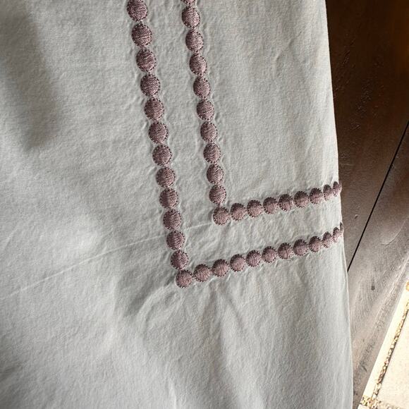 Pottery Barn Pearl Organic Percale Duvet Cover King Size Lavender Purple Dots - Picture 2 of 6